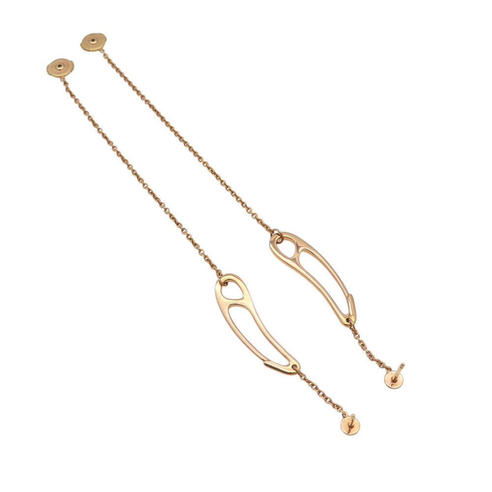 HERMES Pierce K18 Pink Gold Pink gold Diamond K18PG Pierce