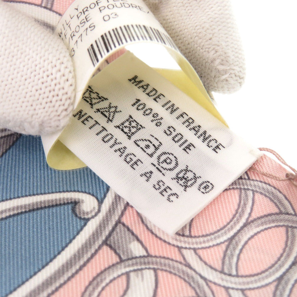 HERMES scarf silk Rose poodle Twilly lift profile