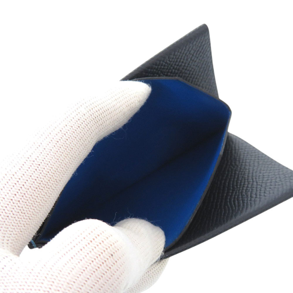 HERMES Card Case Epsom Blue indigo Hserie