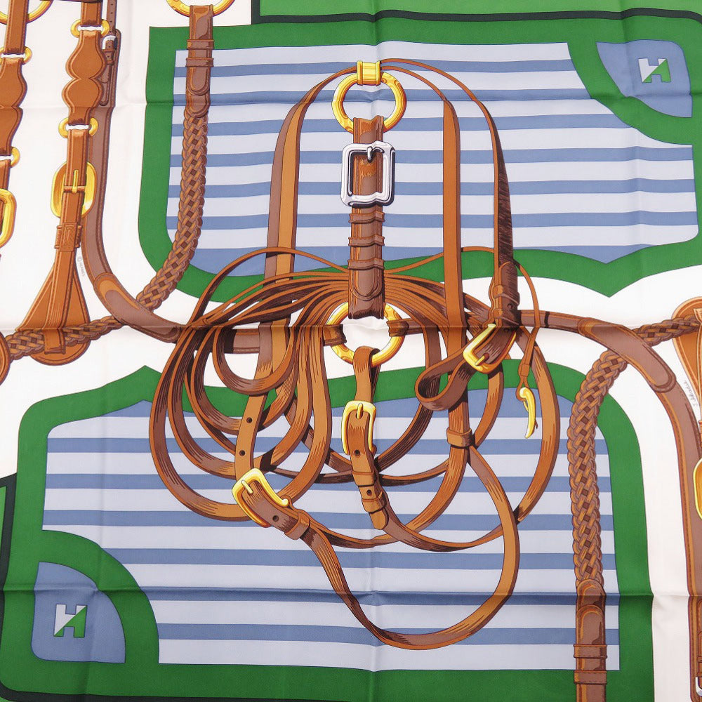 HERMES scarf H001635S 26 silk Red Carre90 Coaching