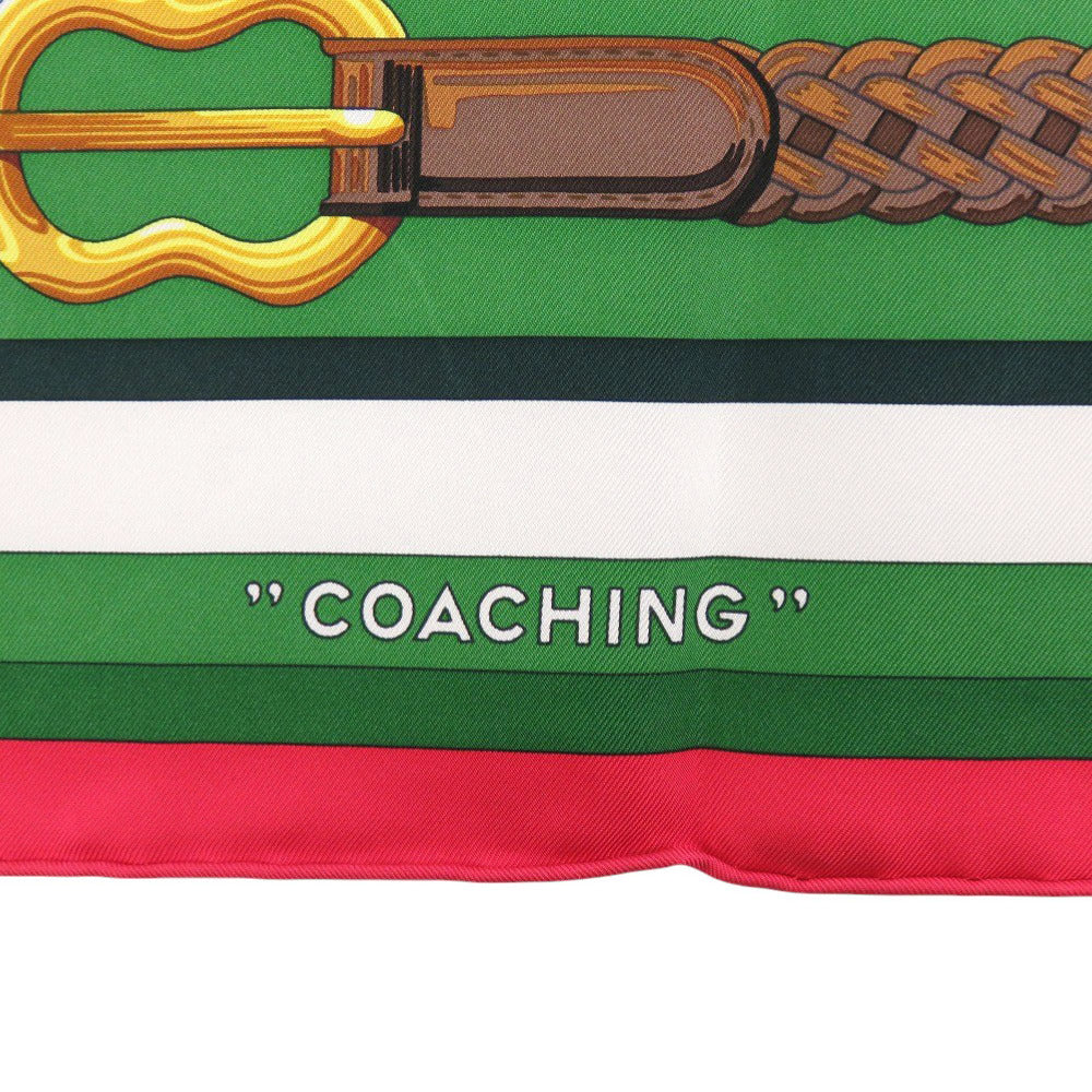 HERMES scarf H001635S 26 silk Red Carre90 Coaching