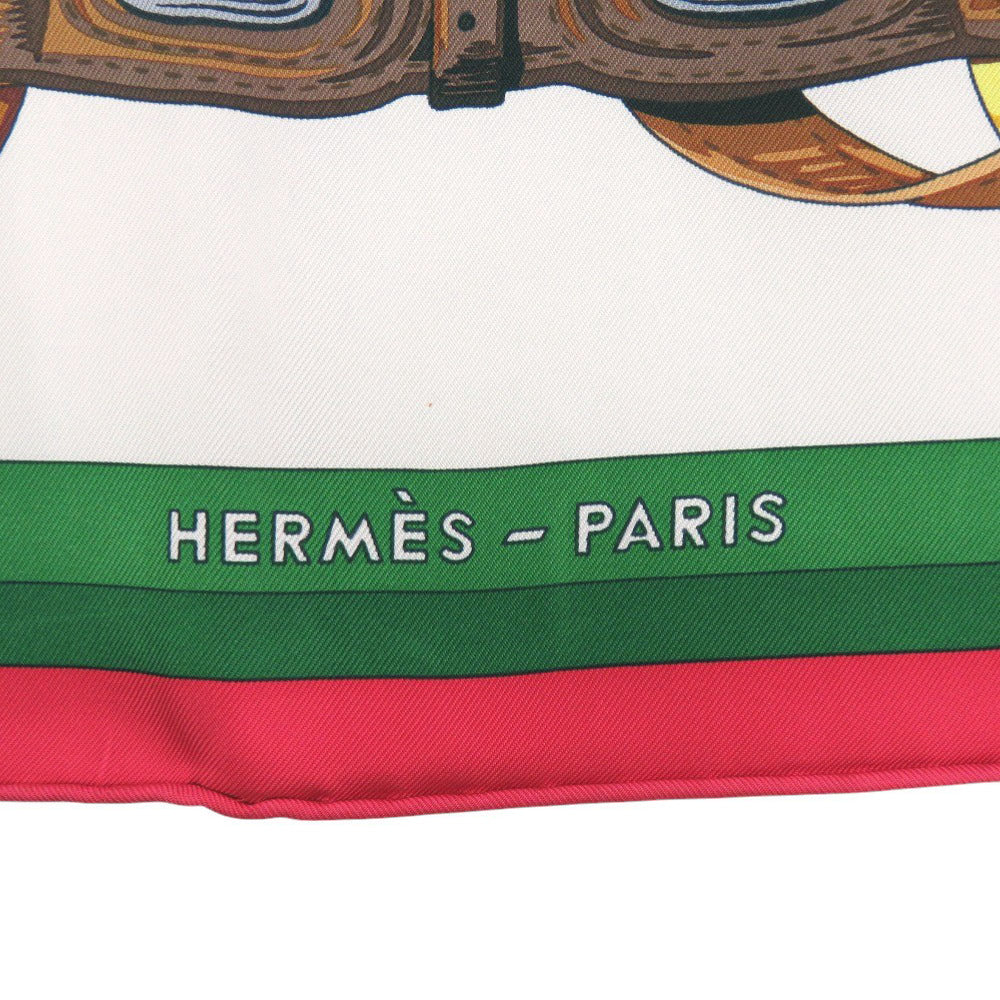 HERMES scarf H001635S 26 silk Red Carre90 Coaching