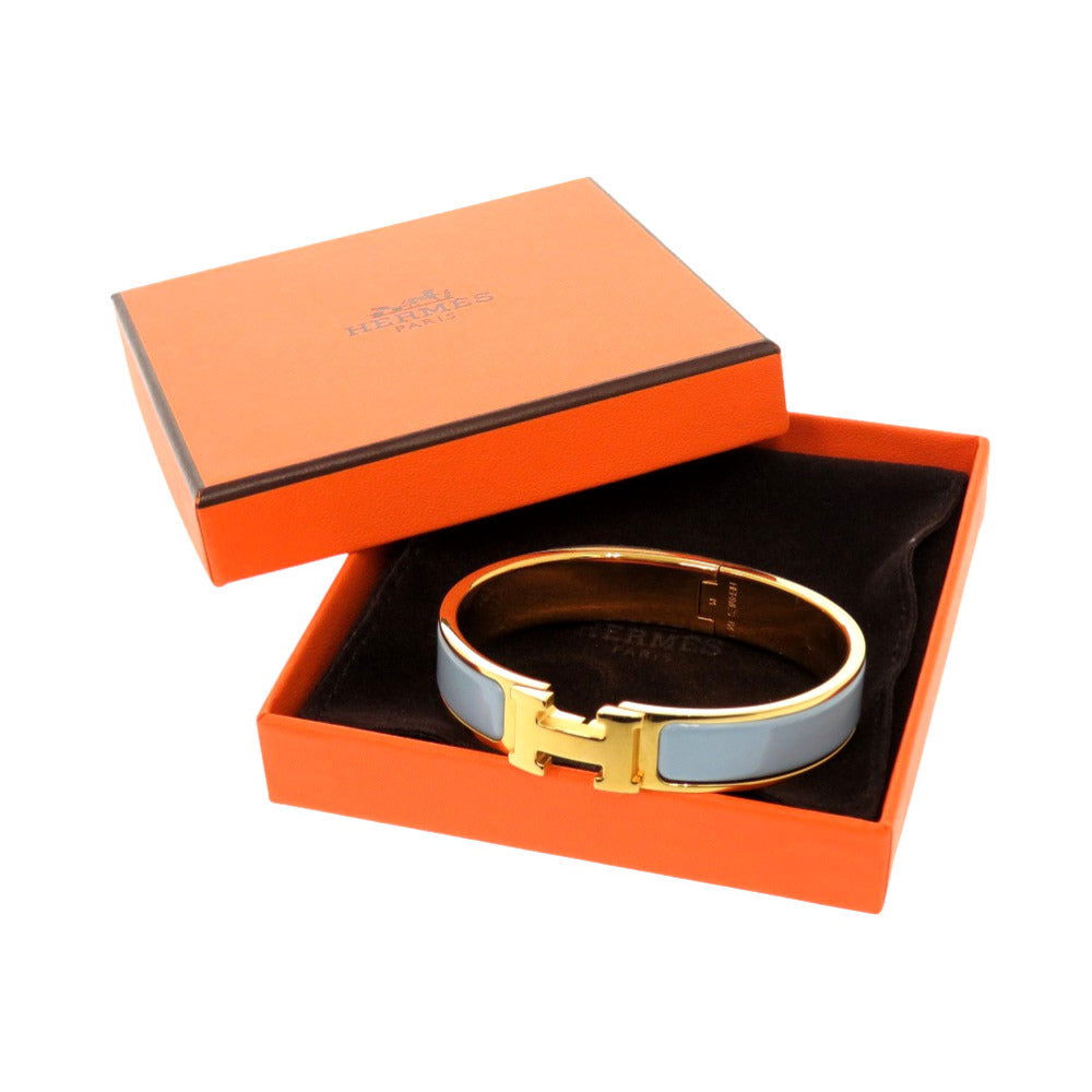 HERMES bracelet metal Blue Ciel Click H Click Clack PM