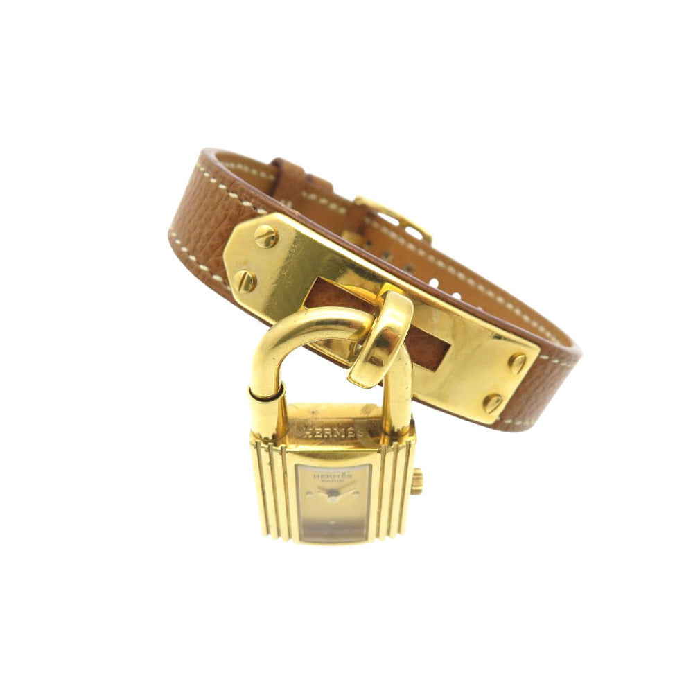 HERMES Watches Quartz Stainless Steel , Courchevel gold Quartz Kelly watch gold dial Women Used