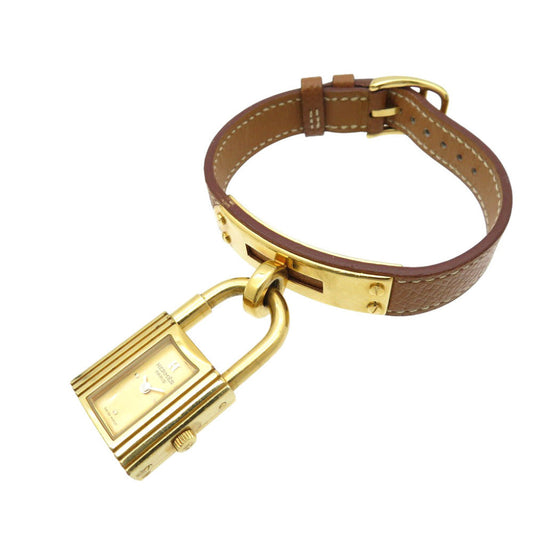 HERMES Watches Quartz Stainless Steel , Courchevel gold Quartz Kelly watch gold dial Women Used