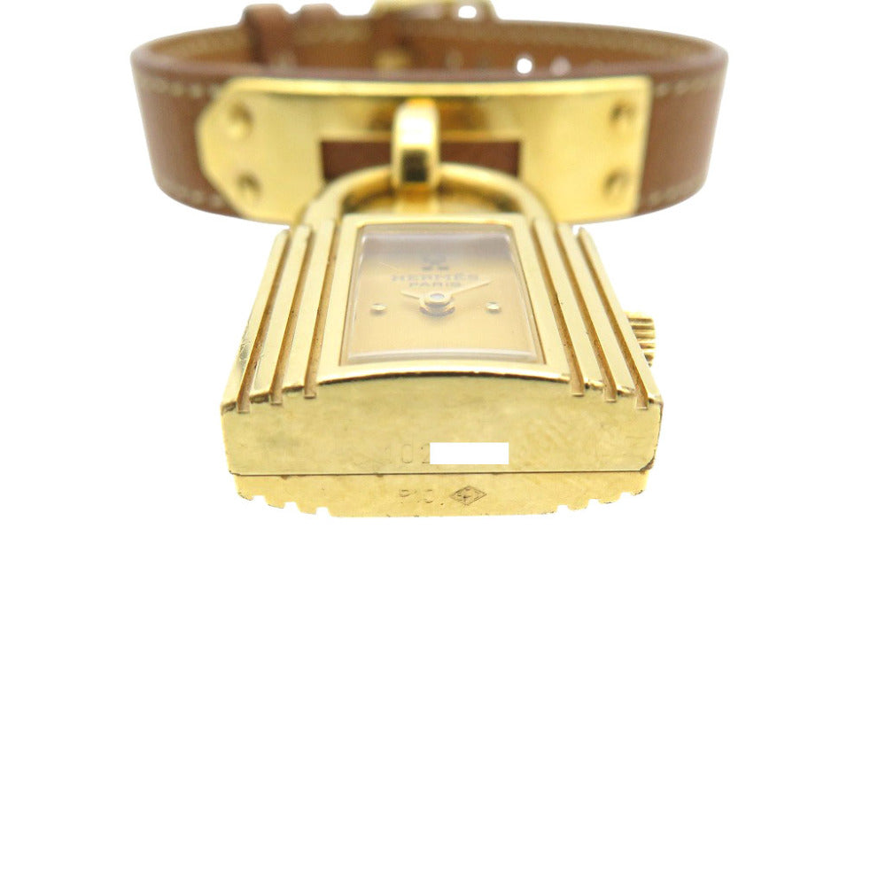 HERMES Watches Quartz Stainless Steel , Courchevel gold Quartz Kelly watch gold dial Women Used