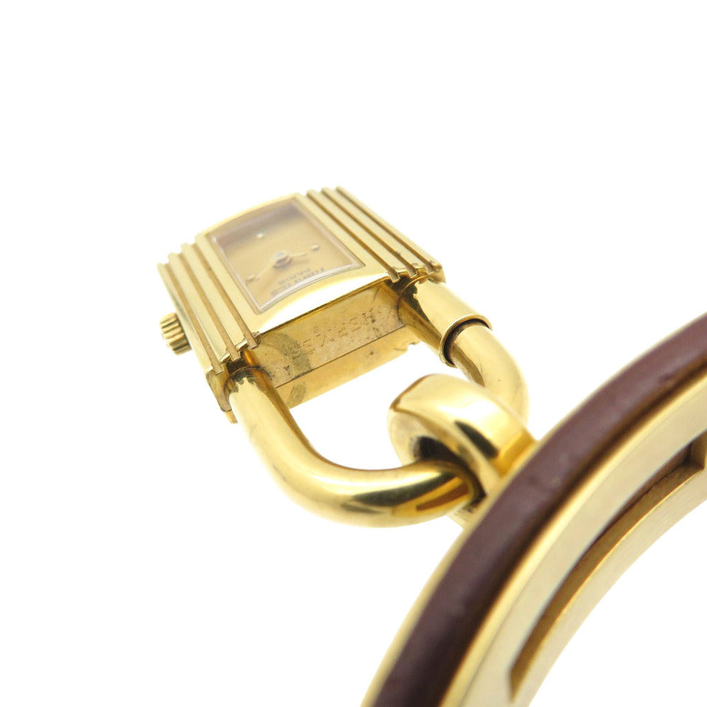 HERMES Watches Quartz Stainless Steel , Courchevel gold Quartz Kelly watch gold dial Women Used