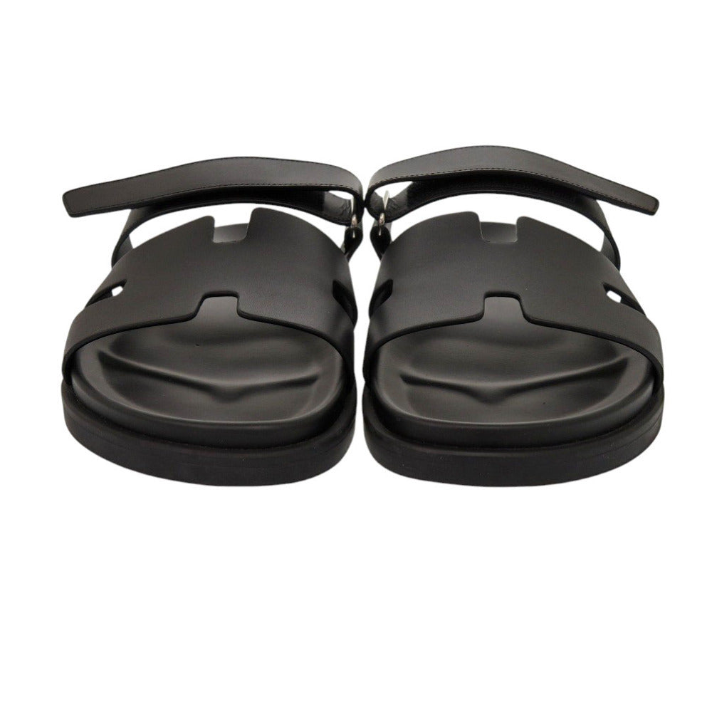HERMES Sandals 222000ZH Calfskin, Chevre black Shipre mens 44 Used