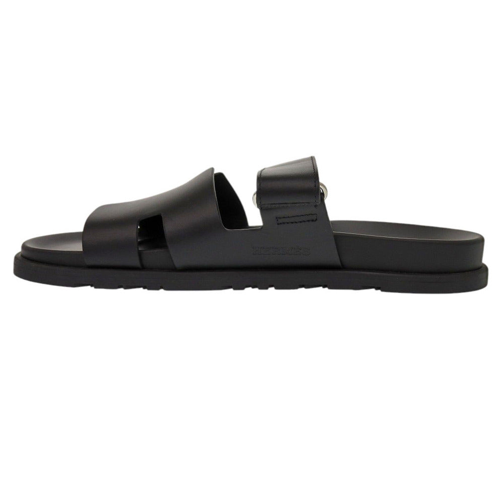 HERMES Sandals 222000ZH Calfskin, Chevre black Shipre mens 44 Used