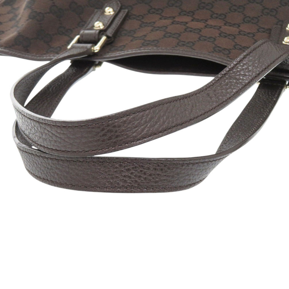 GUCCI Tote Bag GG canvas Brown Women Used