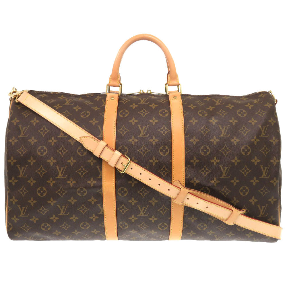 LOUIS VUITTON Boston Duffel bag M41414 Monogram canvas Brown Monogram Keepall bandouliere55