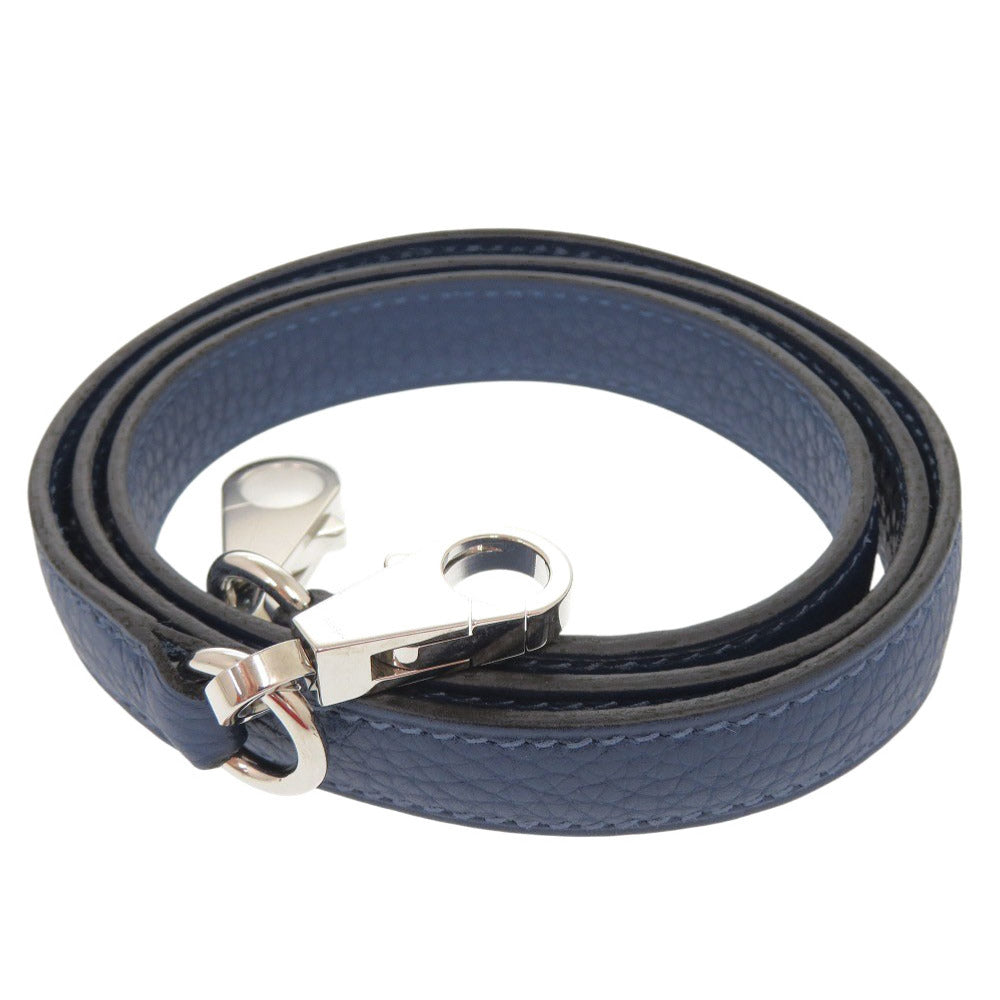 HERMES Shoulder strap Taurillon Clemence deep blue Kelly strap Women Used