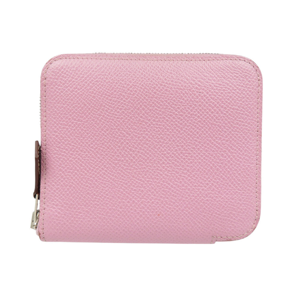 HERMES Coin case Epsom, Silk Morve Silvestre Zip Around Azap compact silk in Women Used