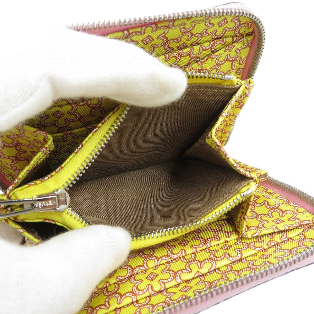 HERMES Coin case Epsom, Silk Morve Silvestre Zip Around Azap compact silk in Women Used