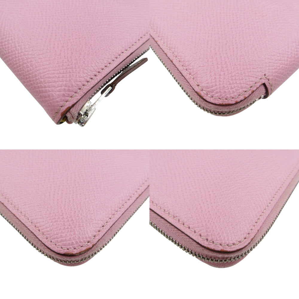 HERMES Coin case Epsom, Silk Morve Silvestre Zip Around Azap compact silk in Women Used