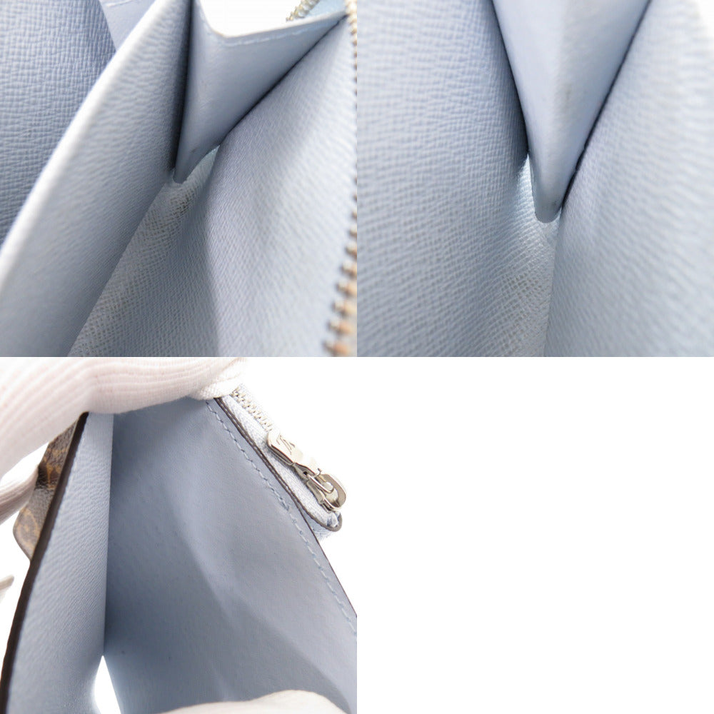 LOUIS VUITTON Bifold Wallet M11778 Monogram canvas Washed Blue Monogram Portefeuille Lou Women Used