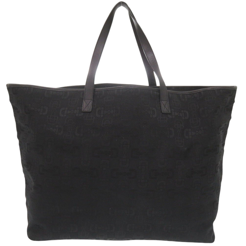 GUCCI Tote Bag 238695 Canvas, Leather black Horsebit Pattern Women Used
