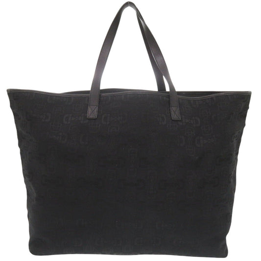 GUCCI Tote Bag 238695 Canvas, Leather black Horsebit Pattern Women Used