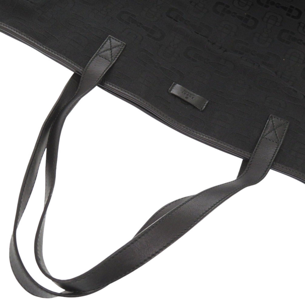 GUCCI Tote Bag 238695 Canvas, Leather black Horsebit Pattern Women Used