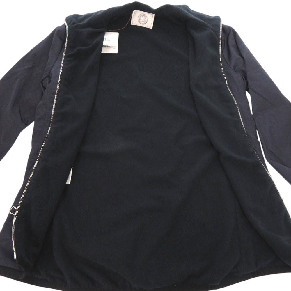 HERMES Nylon jacket 800165E  Nylon Navy Warm-up fleece jacket mens S Used