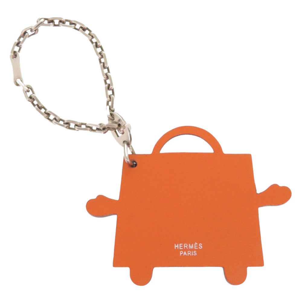 HERMES key ring Votadelakt, Silver925 Orange Kelly doll