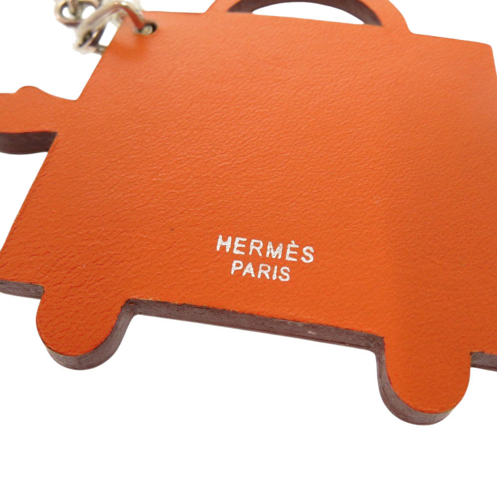 HERMES key ring Votadelakt, Silver925 Orange Kelly doll