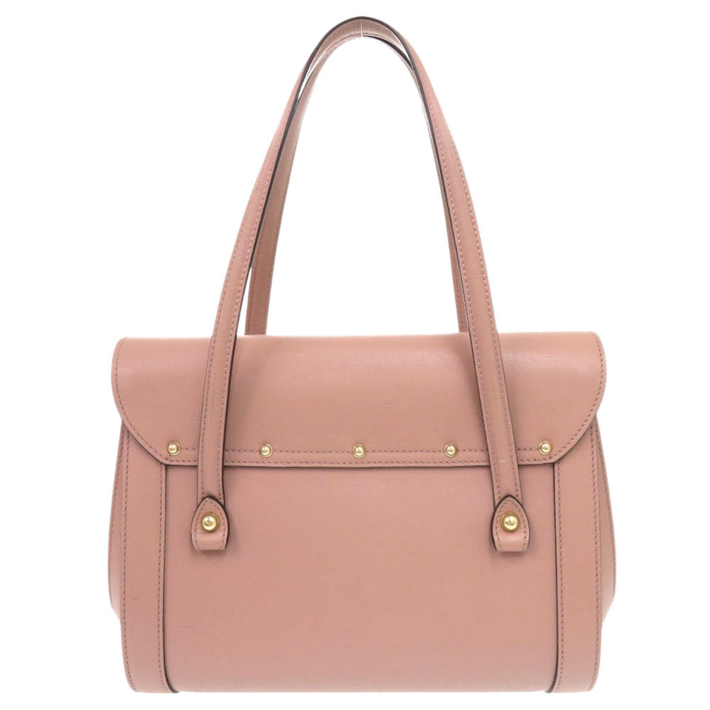 GUCCI Handbag 338989 leather pink beige Bamboo Women Used