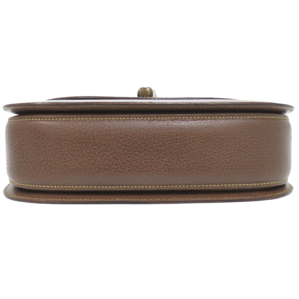 GUCCI Handbag 000 926 0633 leather Brown 2WAY Bamboo Women Used