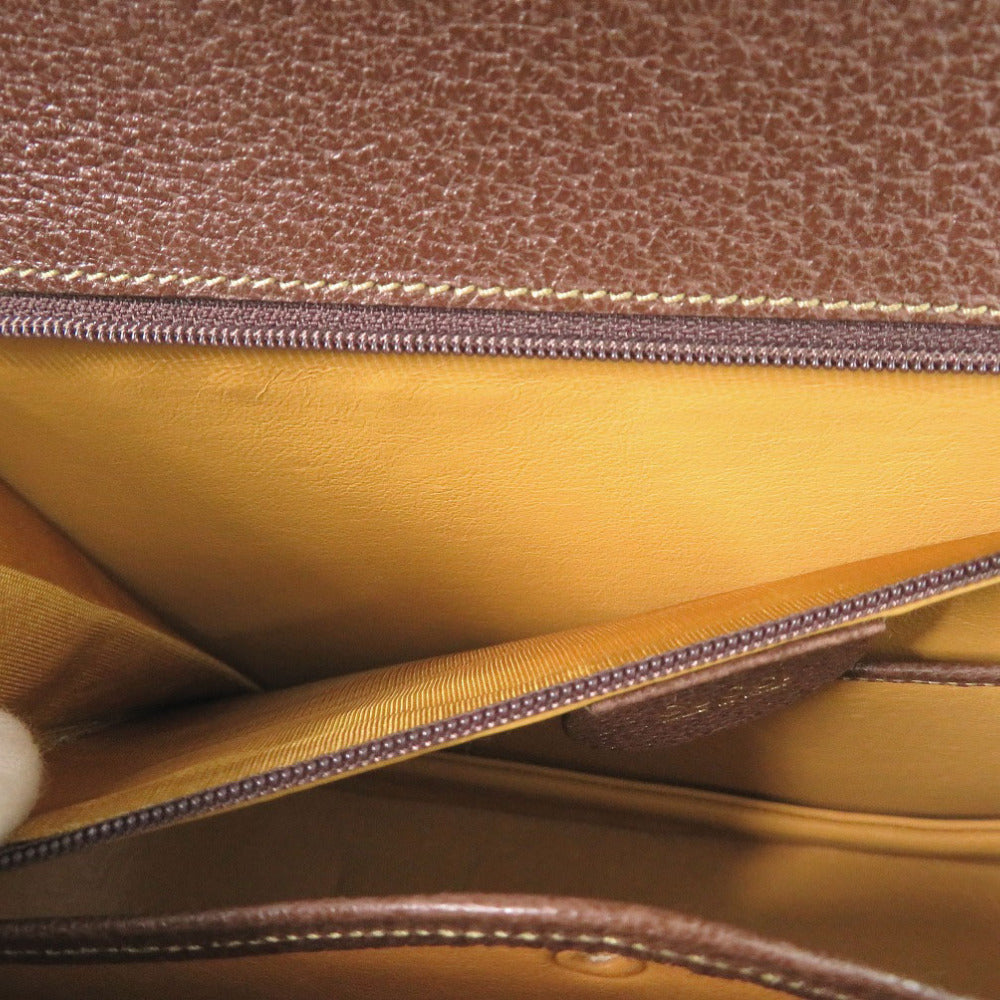 GUCCI Handbag 000 926 0633 leather Brown 2WAY Bamboo Women Used
