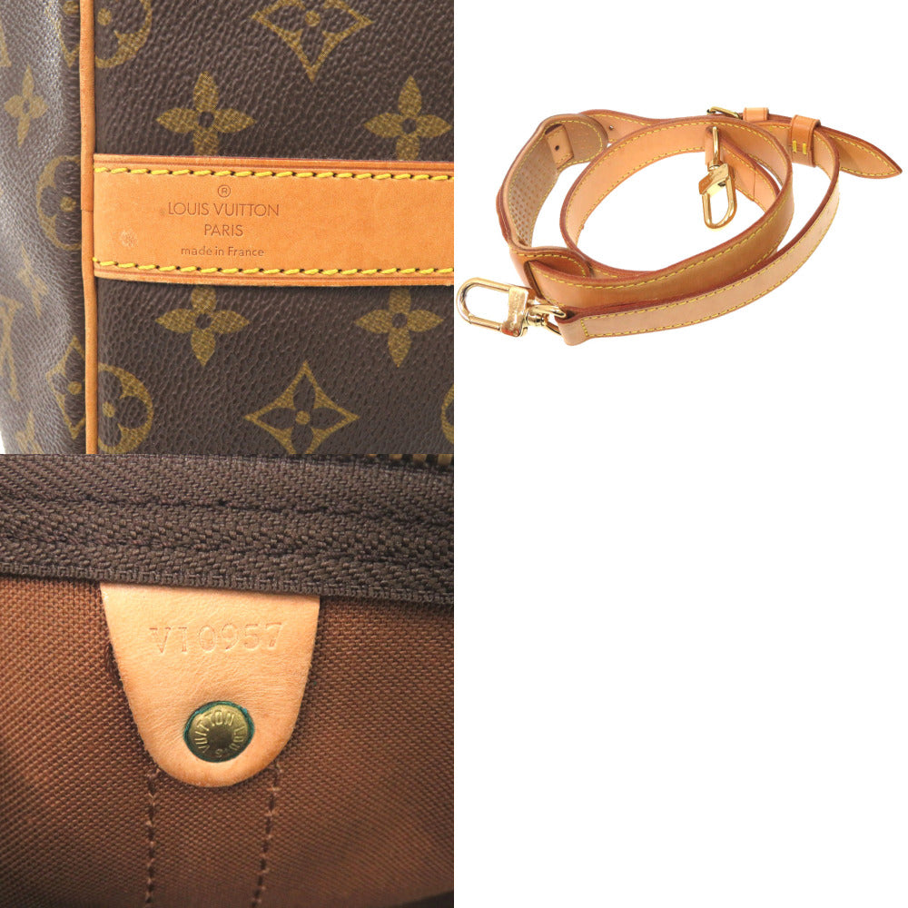 LOUIS VUITTON Boston Duffel bag M41414 Monogram canvas Brown Monogram Keepall bandouliere55