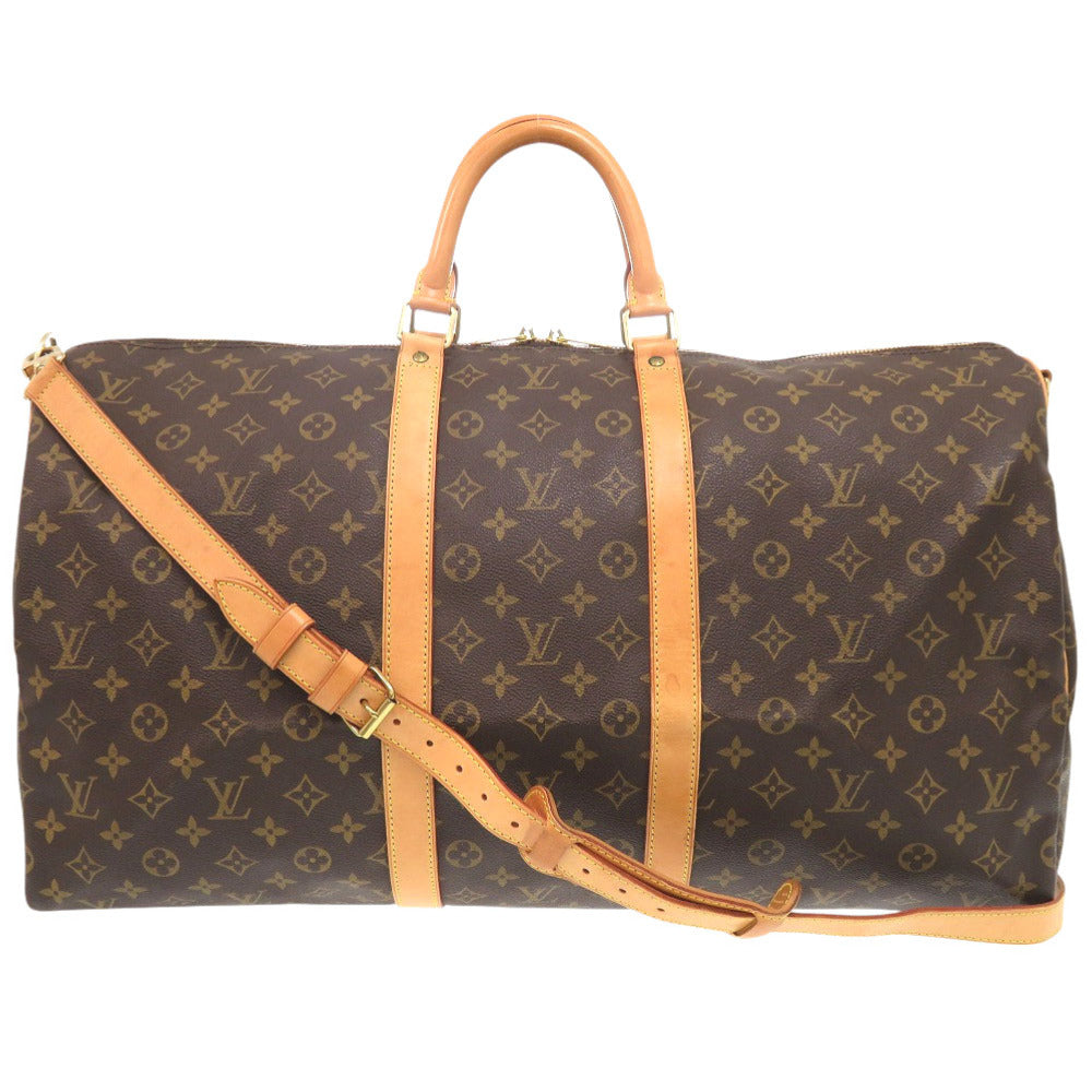 LOUIS VUITTON Boston Duffel bag M41414 Monogram canvas Brown Monogram Keepall bandouliere55