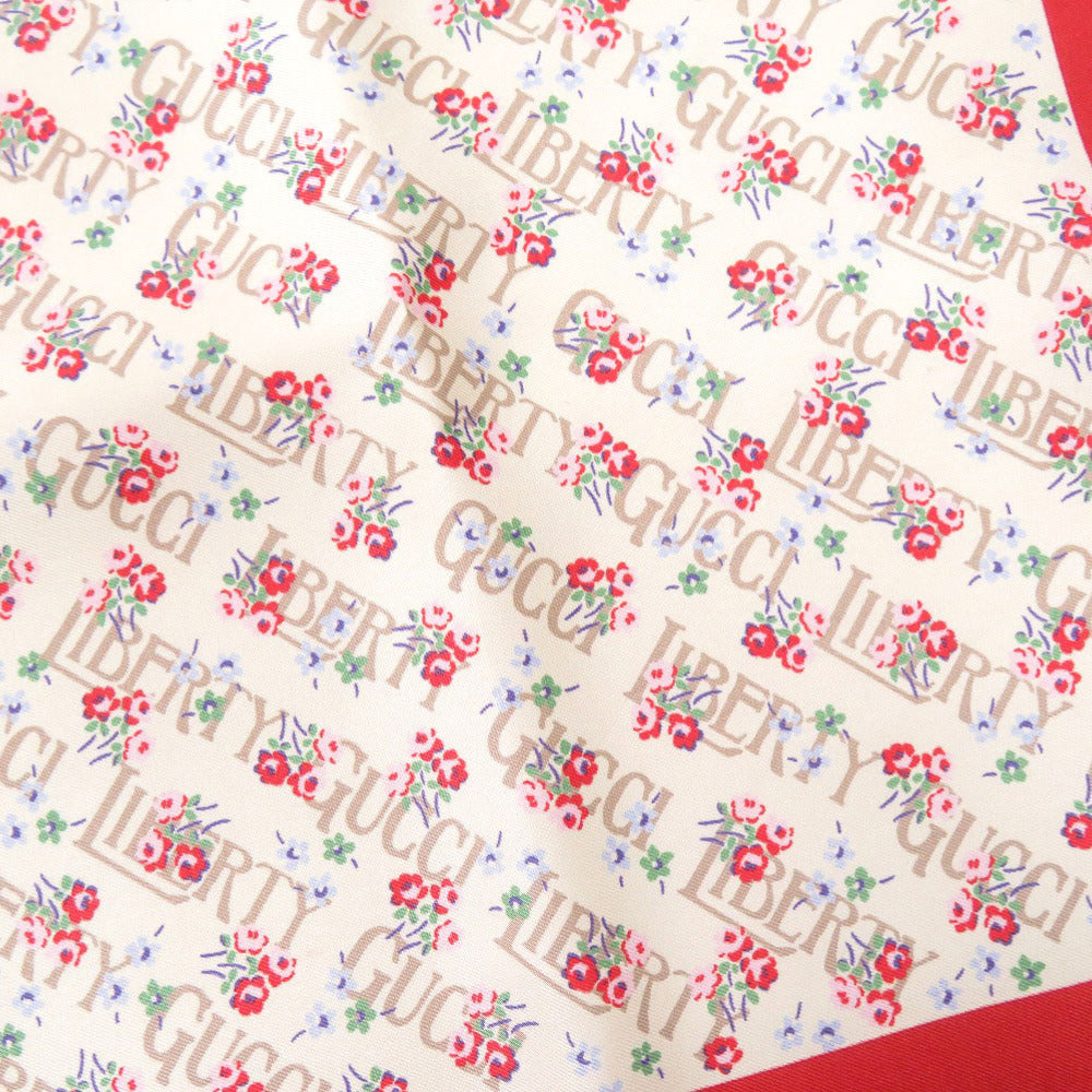 GUCCI scarf silk beige LIBERTY collaboration flower print Women Used
