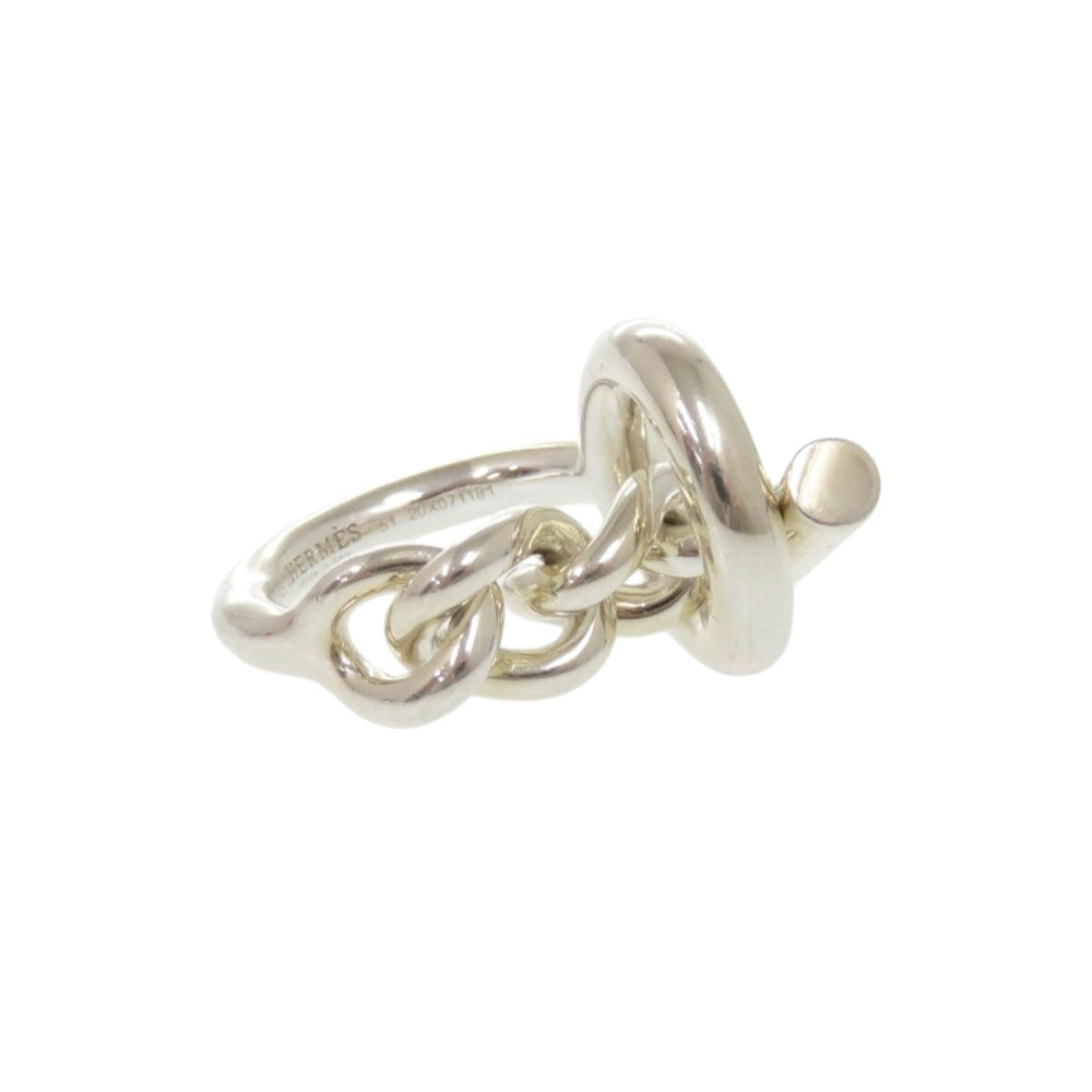 HERMES Ring Silver925 Silver Croisette Women 51 Used