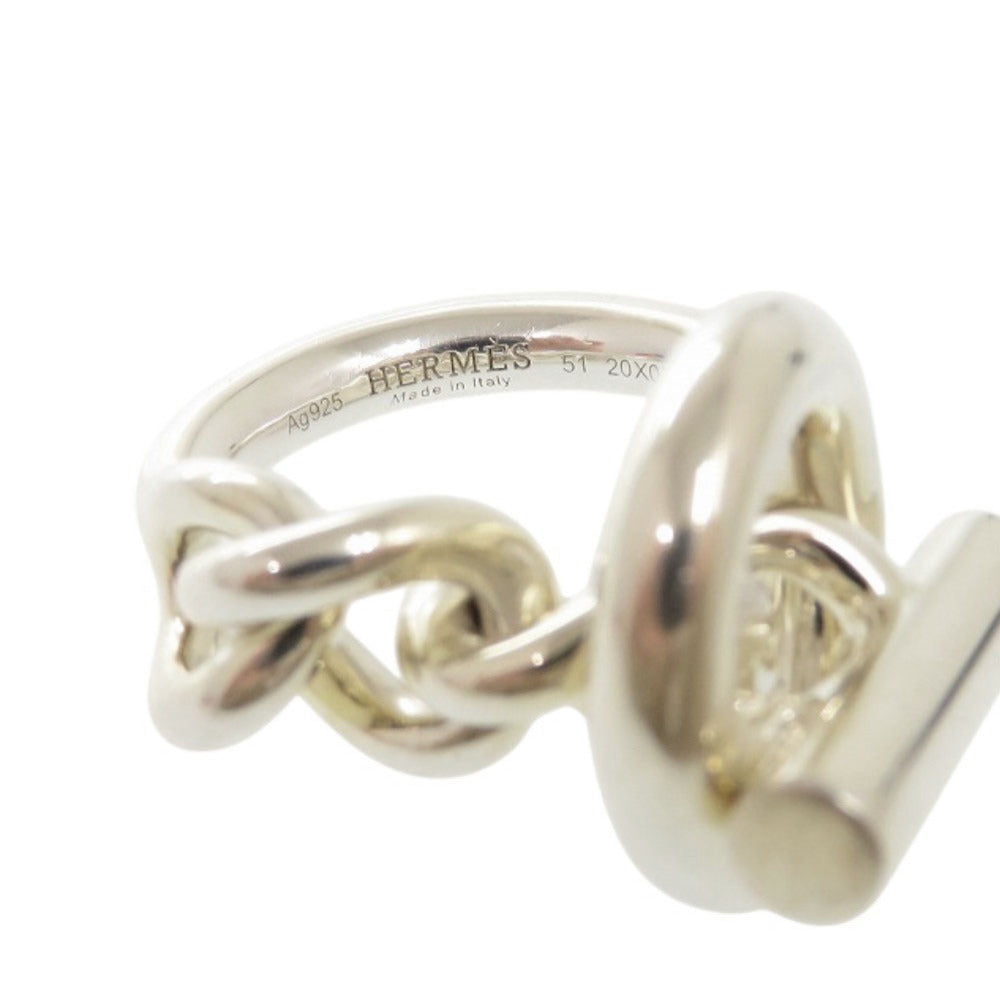 HERMES Ring Silver925 Silver Croisette Women 51 Used