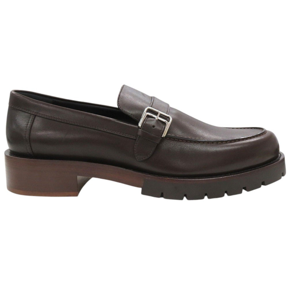 HERMES Leather shoes leather Dark brown 42.5