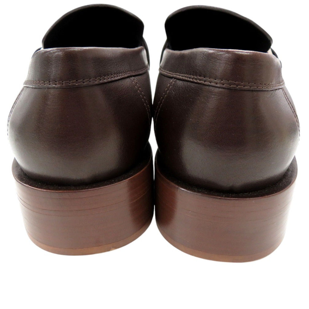 HERMES Leather shoes leather Dark brown 42.5