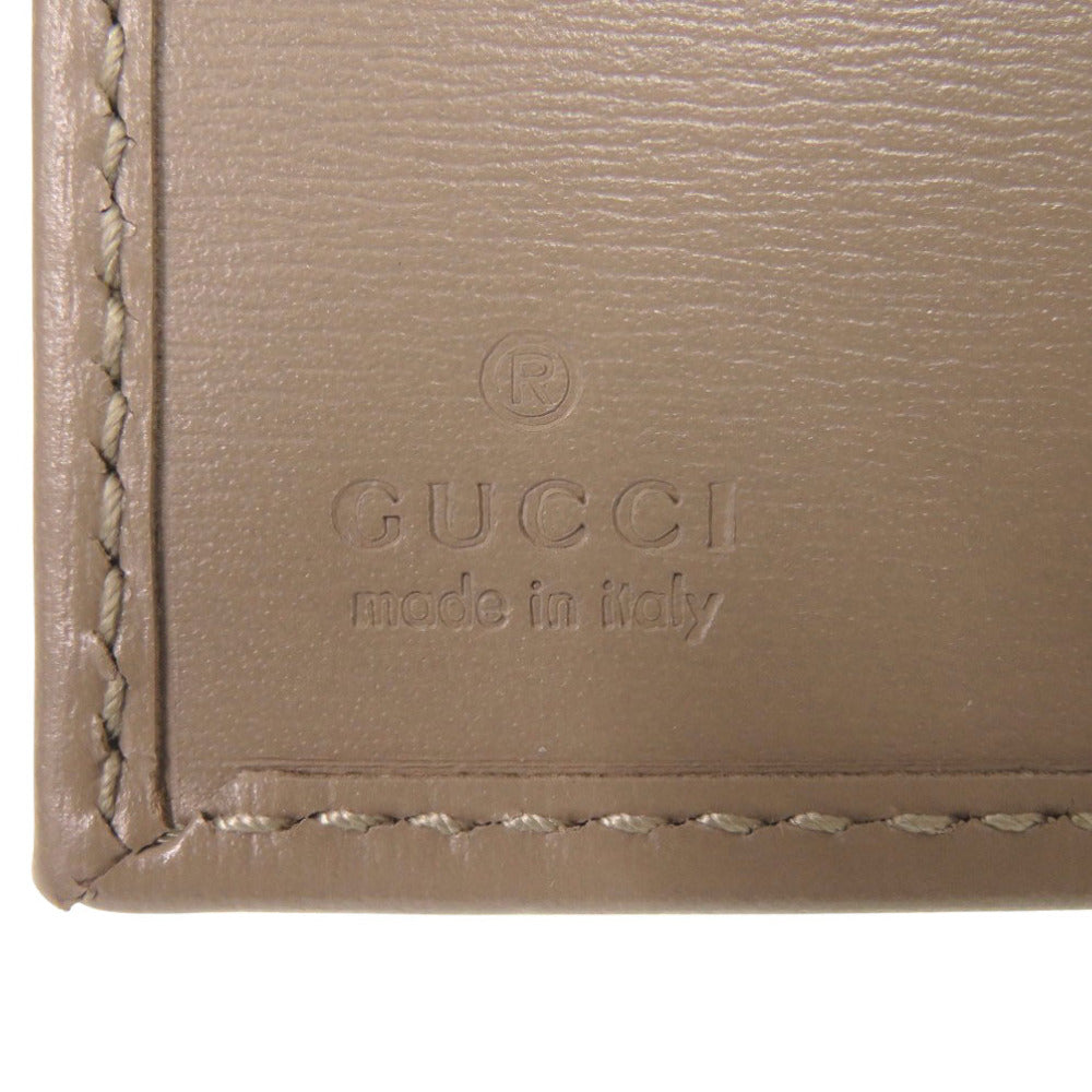 GUCCI Bifold Wallet 795060 leather Brown GG Shadow Medium Wallet Women Used
