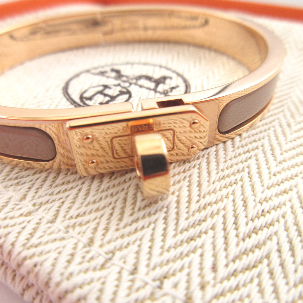 HERMES Bangle metal Rose gold Mini Click Kelly