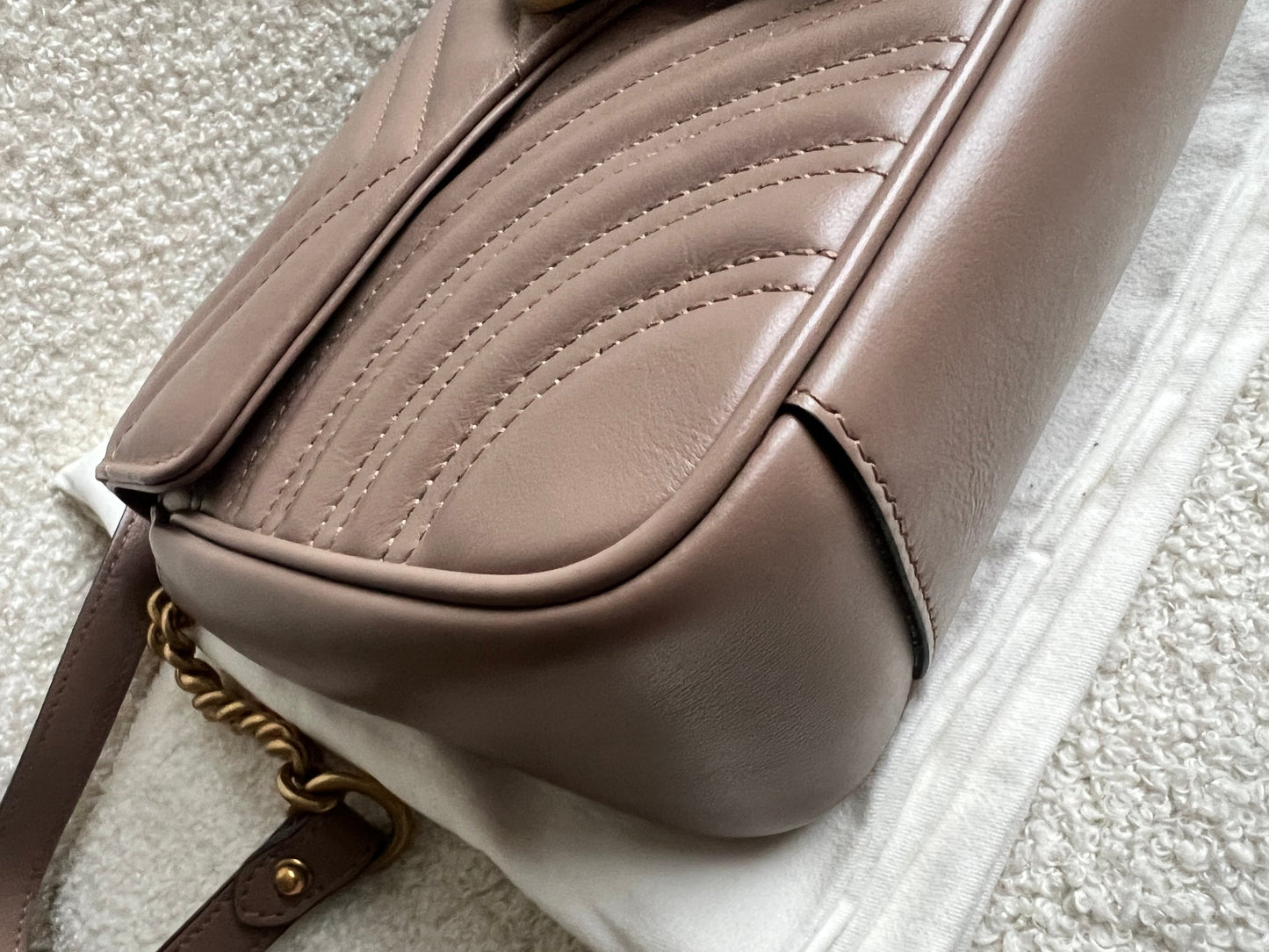 Gucci GG Dusty Pink Marmont Small Shoulder Bag (RRP £2070)