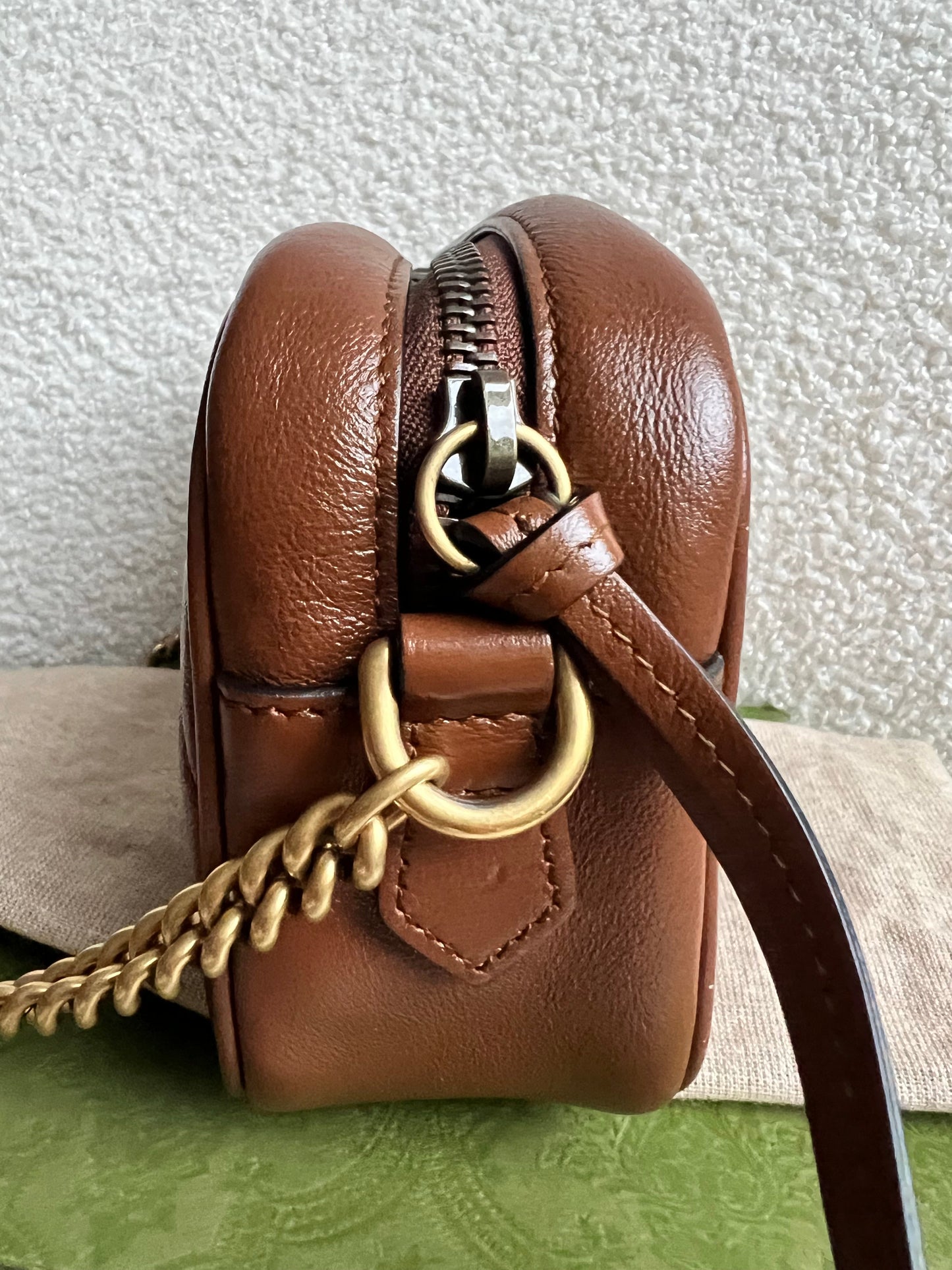 Gucci GG Brown Marmont Mini Shoulder Bag (RRP £1,360)