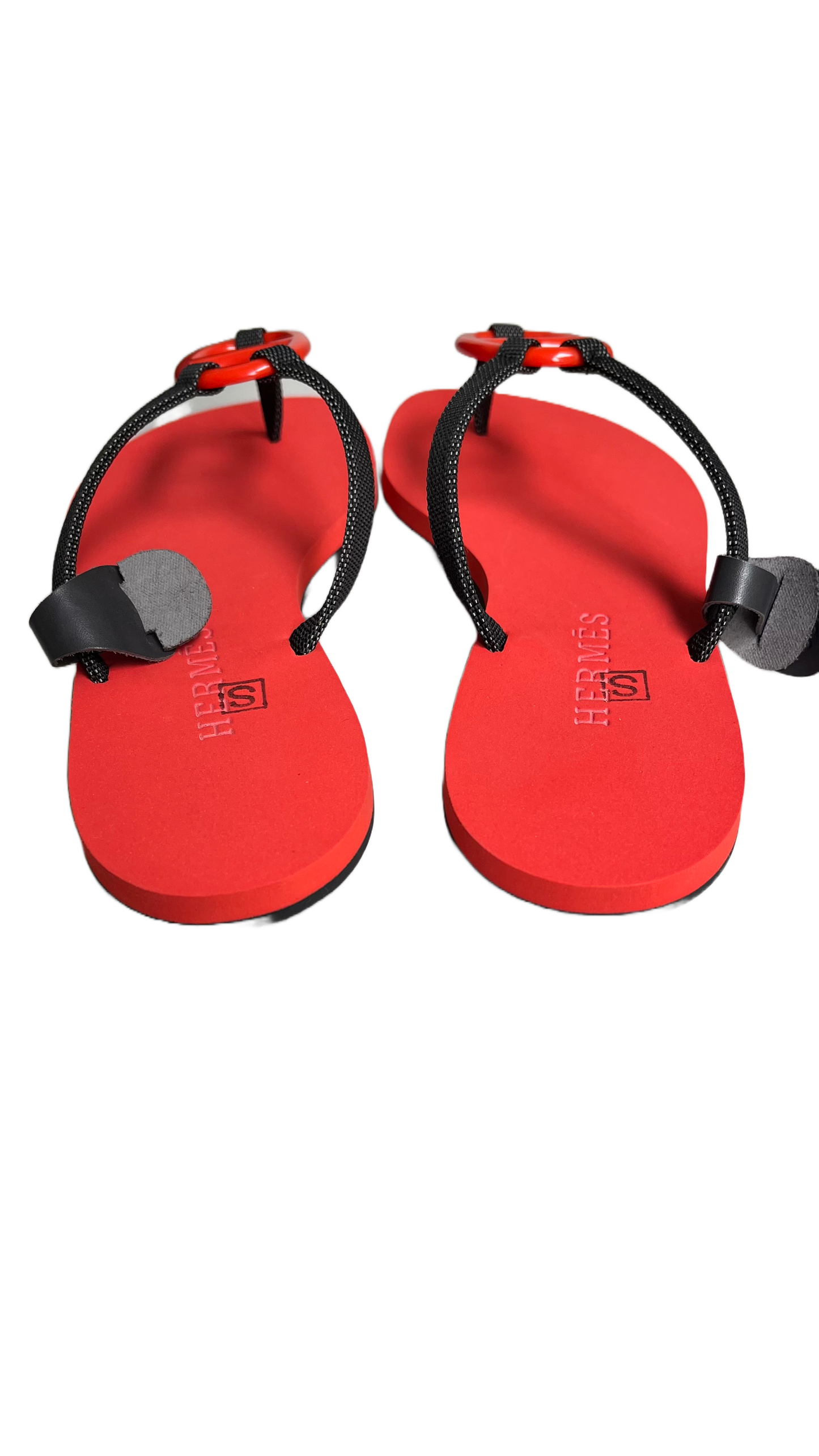 Hermes Kala Nera Sandals Rouge