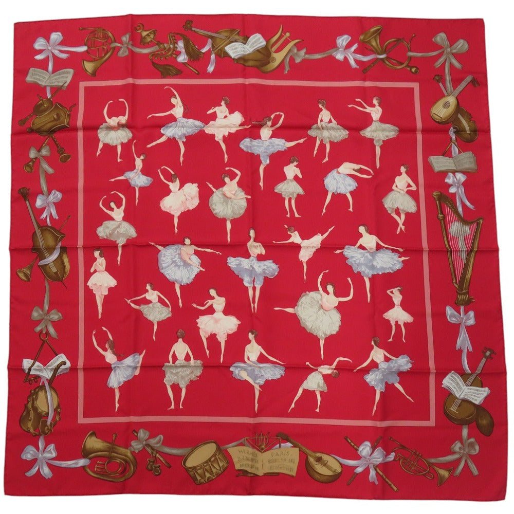 HERMES scarf silk multicolor Carre90 La Dance La Dance