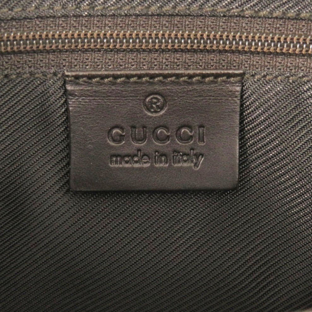 GUCCI Shoulder Bag GG canvas Brown Shelly Line Jackie