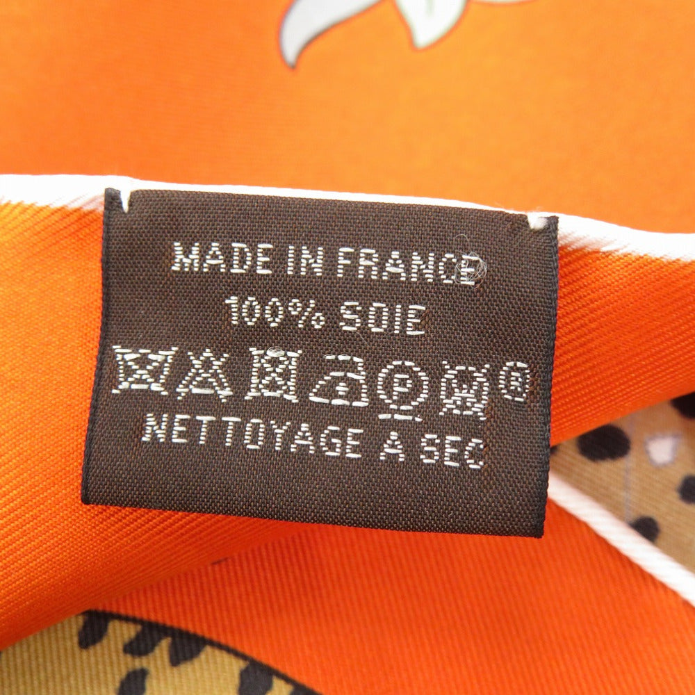 HERMES scarf silk multicolor LES LEOPARDS