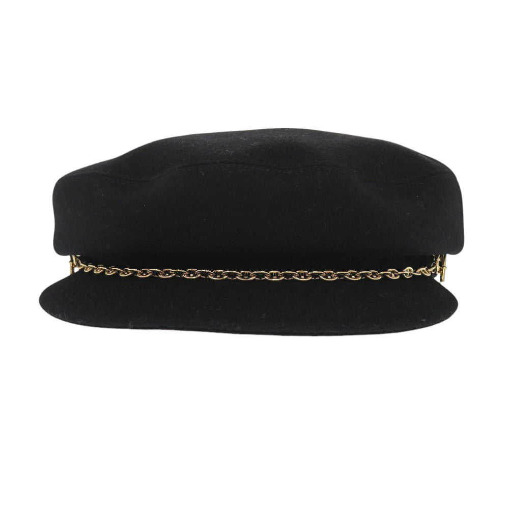 HERMES Other hats cashmere black Belleil Chene Dunkle 58