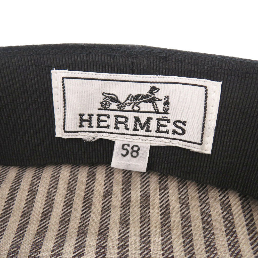 HERMES Other hats cashmere black Belleil Chene Dunkle 58