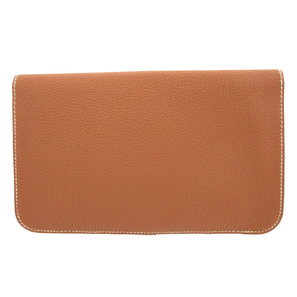 HERMES Long Wallet Purse Togo gold Dogon GM