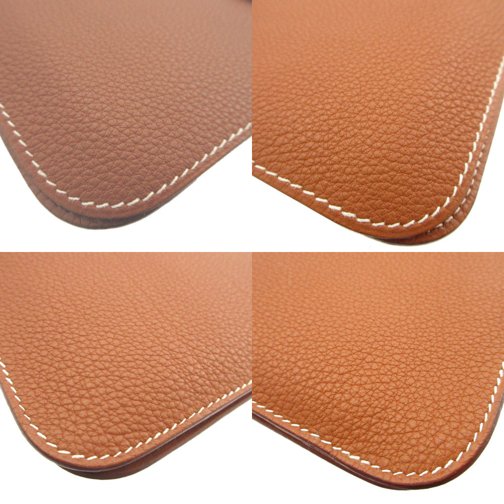 HERMES Long Wallet Purse Togo gold Dogon GM