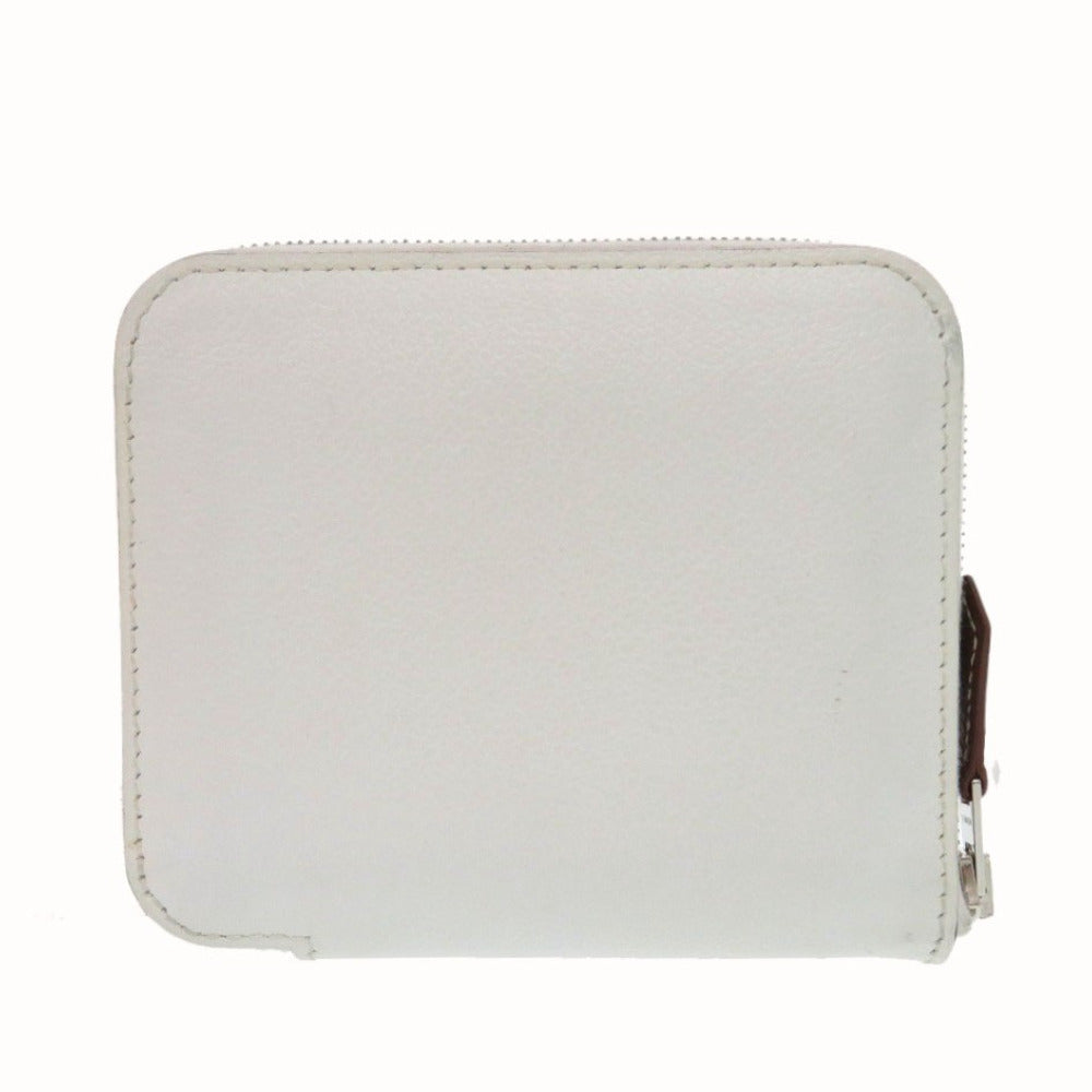 HERMES Coin case Evercolor New White Azap silk in compact