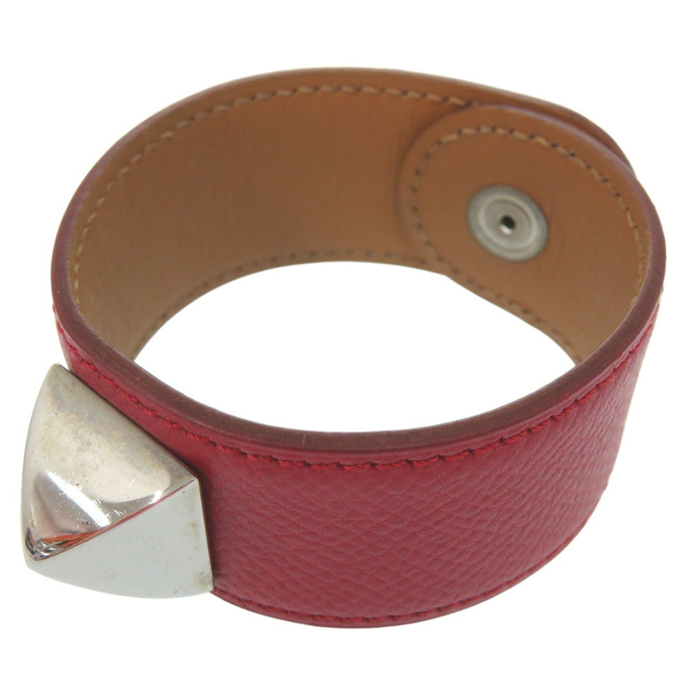 HERMES Bangle leather Red Medor